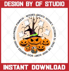 Halloween Sublimation | Halloween PNG | Halloween Shirt Design | Pumpkin - Witches - Ghosts - Spooky - October 31, Trick