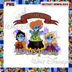Hocus Pocus Stitch Halloween Png, It's Just A Bunch Of Halloween Png, Spooky Vibes Png