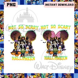 Mickey And Minnie Not So Scary Halloween Png, Magic Kingdom Halloween Png, Spooky Vibes Mickey & Minnie