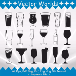 Drink Glass svg, Drink Glasses svg, Drink, Glass, SVG, ai, pdf, eps, svg, dxf, png, Vector