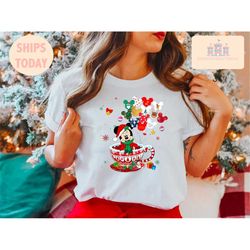 Mickey And Friend Christmas Shirt,Disney teacup Christmas Shirt,Disney Christmas Shirt,Disney Trip Shirt,Disney Family C