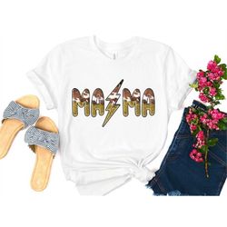 Mama T-shirt, Mothers Day Shirt, Mom Shirts, Best Mom T-Shirt, Favorite Mom Shirts, Shirt For Mom, Leopard Mama Shirt, M