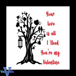 Be My Valentine Wall Art Svg, Valentine Svg, Tree Svg, Lamp Svg, Love Svg, Heart Svg