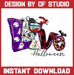 Love Halloween Png Sublimation Design, Wine Png, Halloween Pumpkins Png, Western Halloween Png, Halloween Spider Png