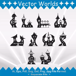 Fairy House svg, Fairy Houses svg, Fairy, House, SVG, ai, pdf, eps, svg, dxf, png, Vector