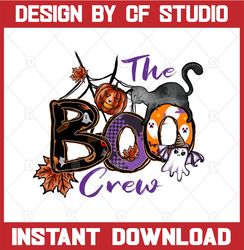 The Boo Crew Halloween PNG, Little Boo, Black Cat, Spooky, Pumpkin Patch, Sublimation Design Downloads