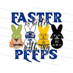 Easter Bunny Space Heroes Png, Easter is better with my peeps png, Darth Vader Png, Star Wars Png, Easter Day Sublimatio