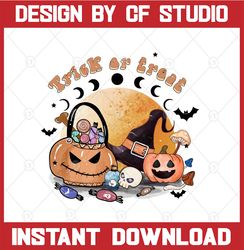 Pumpkin Trick or Treat Candy Bucket Digital Png Sublimation