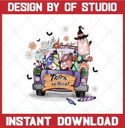Trick Or Treat PNG Image, Halloween Candy Truck Design, Sublimation Designs Downloads, PNG File