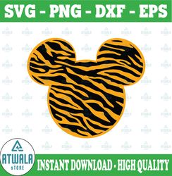 Mickey Tiger SVG, PNG, DXF for Cut files, Cricut, Silhouettes, Scrapbooking, Card Making, Paper Crafts, Invitations, Vin