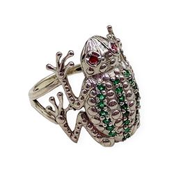 Ring Funny frog, code 214360YM, completely 925 sterling silver