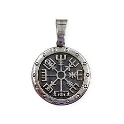 Pendant compass Vegvisir code S60118GCH, completely sterling silver 925