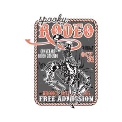 Vintage Halloween Western Rodeo Poster SVG Digital File
