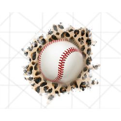 Leopard Baseball Patches PNG, Baseball Splash PNG, Baseball Leopard Patch Sublimation Design, Watercolor Background PNG,