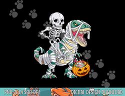 Skeleton Riding Mummy Dinosaur T rex Halloween Kids Boys Men png, sublimation copy