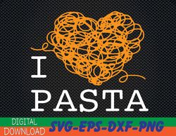 I Heart Pasta Svg, Eps, Png, Dxf, Digital Download