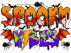 Spooky Vibes Png, Western PNG, Halloween Png, Spooky png, Happy Halloween png, Sublimation Design, D