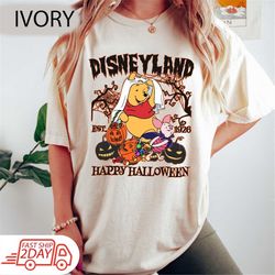 Vintage Disney Pooh Bear Halloween Shirt, Disney Halloween Comfort Colors Shirt, Winnie The Pooh Halloween Shirt, Pooh a