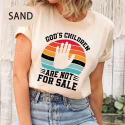God's Children Are Not For Sale T Shirt, Patriotic Shirts, Trending Quotes Shirt,Trendy Shirt,Hand Prints Tee, Protech O