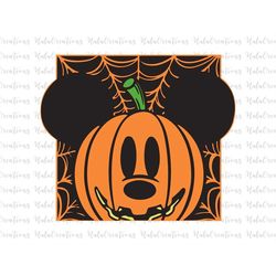 Pumpkin Web Mouse Head Halloween Svg, Trick Or Treat Svg, Spooky Vibes Svg, Boo Svg, Fall Svg, Svg, Png Files For Cricut
