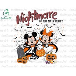 Vintage Happy Halloween Png, Mouse And Friends Png, Trick Or Treat, Spooky Vibes Png, Holiday Season Png, Halloween Skel