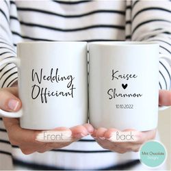 wedding officiant 2 - custom wedding officiant gift, wedding officiant proposal gift, personalized wedding mug, thank yo