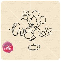 Mickeyy Mouse With Lines SVG, Mouse SVG, Family Trip SVG, Customize Gift Svg, Vinyl Cut File, Svg, Pdf, Jpg, Png, Ai Pri