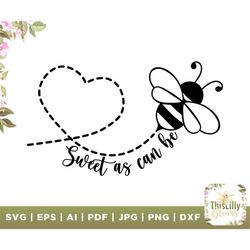 Sweet as can bee SVG, Toddler t shirt SVG, Baby onesies svg, Sweet baby svg, Cute honey bee svg, funny toddler shirt svg