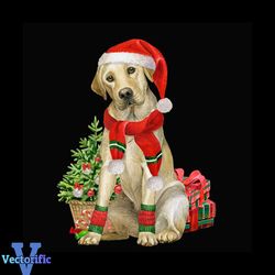 Christmas Dog And Gift Png, Christmas Png, Christmas Gift Png