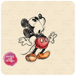 Mickeyy Mouse Colorful PNG, Mickeyy Mouse Sketch PNG, Family Trip New PNG, Customize Gift Sublimation Png Printable Desi