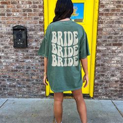 Bride Comfort Colors Shirt, Bridesmaid Shirt, Bachelorette Party Shirt, Retro Maid of Honor Shirt, Matching Bridal Party