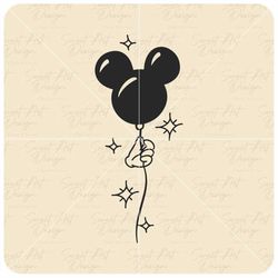 mouse hand and balloon svg, mouse balloon, family trip svg, customize gift svg, vinyl cut file, svg, pdf, jpg, png, ai p