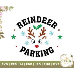 Reindeer parking svg, reindeer svg, christmas reindeer svg, christmas svg, Girl Reindeer svg, Boy Reindeer Svg, Christma