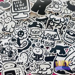 "love in house" 50pcs scrapbooking decor stickers gift pack modern art home vinyl decals phone laptop suitcase stickers