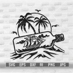 ship in a bottle svg | ship svg | ship clipart | ship in a bottle png | ship cutfile | bottle with ship svg | magic bott