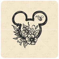 Minniee Mouse SVG, Kingdom of Flower Design SVG, Trip SVG, Customize Gift Svg, Vinyl Cut File, Svg, Pdf, Jpg, Png, Ai Pr