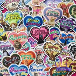 "sweet heart" 50pcs scrapbooking decor stickers gift pack modern art home vinyl decals phone laptop suitcase stickers