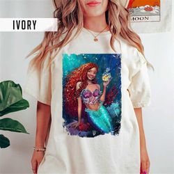 Little Mermaid Comfort Colors Shirt, Black Queen Shirt, Black Girl Magic Shirt, Ariel Princess Tee, Black Ariel Princess