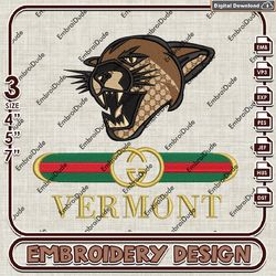 NCAA Gucci Vermont Catamounts Embroidery Design, NCAA, NCAA Embroidery Files, Gu.cci Embroidery, Digital Download