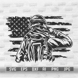 US Soldier Salute svg | Veteran Dad Cutfile | Military Gift Idea | Honor the Brave Stencil | Memorial Day Shirt png | Ar