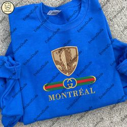 MLS Montreal Impact Guc.ci Embroidered Crewneck, MLS Football Team Embroidery, Embroidered Hoodie, MLS Shirt