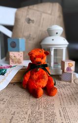 Antique Teddy Bear, Small Antique Teddy Bear, Stuffed Toy Bear, Handmade teddy Bear, Collectible toy.