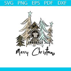 Merry Christmas Pine Tree Svg, Christmas Svg, Santa Claus Svg