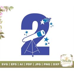 Space Theme 2nd Birthday, Outer Space 2nd Birthday, 2nd Birthday, Space 2nd Birthday, spaceship svg, Rocketship svg, 2 w