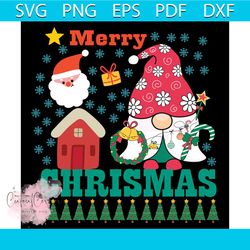 Merry Christmas Svg, Christmas Svg, Xmas Svg, Gnome Svg, Christmas Gift Svg, Santa Claus Svg