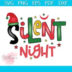 Silent Night Xmas Png, Christmas Png, Xmas Png, Silent Png, Christmas Gift Png