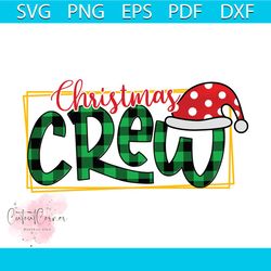 Christmas Crew Png, Christmas Png, Buffalo Plaid Png, Xmas Hat Png, Christmas Gift Png