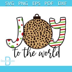Joy Svg, Christmas Svg, Xmas Svg, Xmas Balls Svg, Christmas Gift Svg, Leopard Pattern Svg