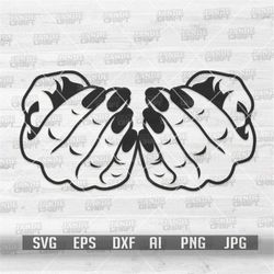 Girl Hand Open svg | Helping Hands Cutfile | Caring Palms dxf | Sexy Lady Fingers Clipart | Charity Act Stencil | Giving