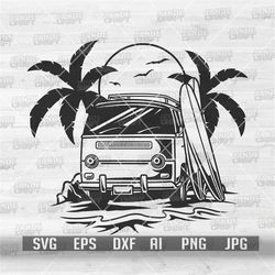 Vintage Surf Van svg | Beach Vibes svg | Summer Vibes svg | Camping Van svg | Camp Life svg | Salt Life svg | Summer Shi